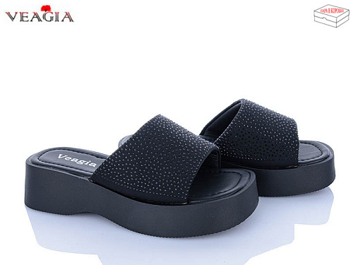 Шлепанцы Veagia-Ada N9 black в магазине Фонтан Обуви