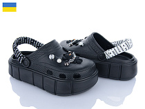 Кроксы Golden Lion 152-2-4 чорний в магазине Фонтан Обуви