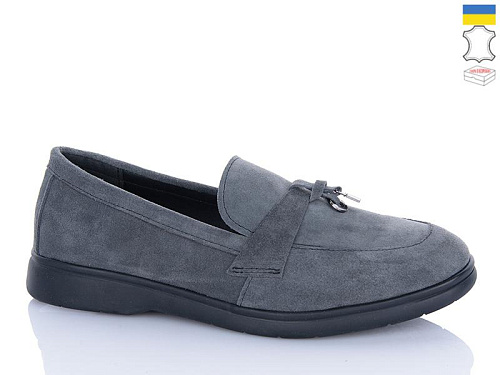 Туфли Sali A1-2 графіт з чор-п. в магазине Фонтан Обуви