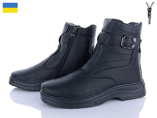 Ботинки Львов База Yulius К7 чорний в магазине Фонтан Обуви