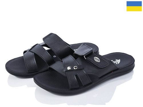 Шлепанцы Gurkem 2024-042 чорний батал в магазине Фонтан Обуви