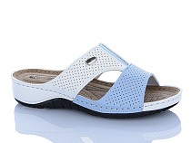 Шлепанцы Sali One 209-19 біл-блакитний в магазине Фонтан Обуви
