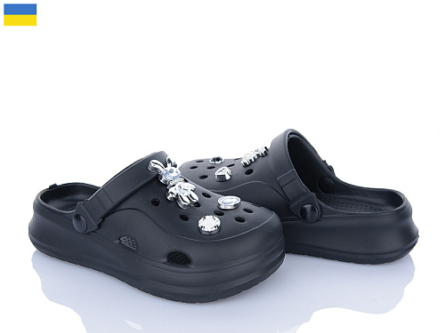 Кроксы Inblu F652 чорний в магазине Фонтан Обуви