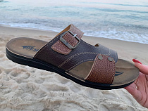 Шлепанцы Gurkem MKN6834 brown-camel в магазине Фонтан Обуви