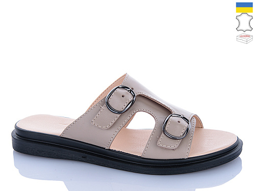 Шлепанцы Sali 112 капучино к чор-п. в магазине Фонтан Обуви