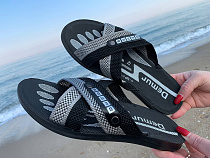 Шлепанцы Gurkem TRK2026-1 чорний-сірий в магазине Фонтан Обуви