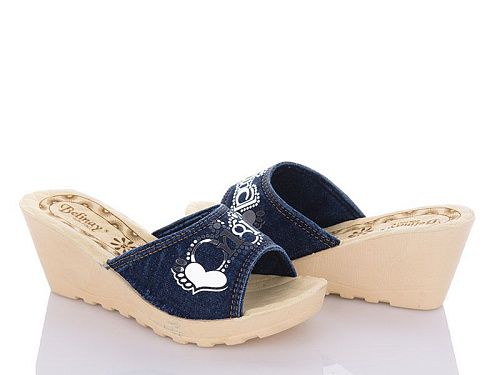 Шлепанцы Demur WD283 синій в магазине Фонтан Обуви