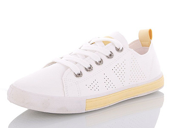 Кеды No Brand HB53 white-yellow в магазине Фонтан Обуви