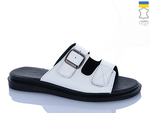 Шлепанцы Sali 110 білий чор-п. в магазине Фонтан Обуви