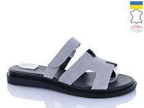 Шлепанцы Sali 1501-1 сірий з чор-п. в магазине Фонтан Обуви