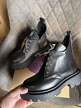 Ботинки Garti 397 чорна шкіра мех в магазине Фонтан Обуви