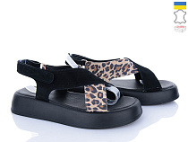 Босоножки Viscala 23211LP-1 чор-велюр-св.лео в магазине Фонтан Обуви