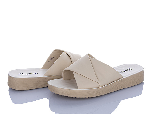 Шлепанцы Minghong 7719 beige в магазине Фонтан Обуви