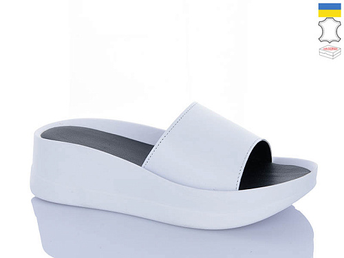 Шлепанцы Garti 19 білий шк. в магазине Фонтан Обуви