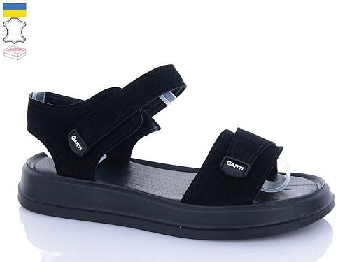 Босоножки Garti 0136 чорний замш в магазине Фонтан Обуви