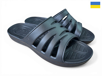 Шлепанцы Rai Shoes SV13 чорний в магазине Фонтан Обуви