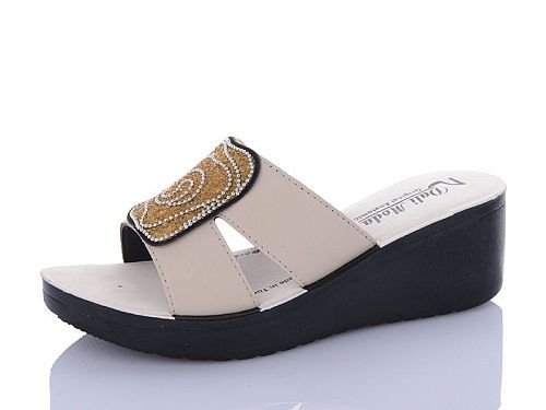 Шлепанцы Sali One 0970D бежевий в магазине Фонтан Обуви