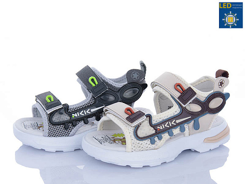 Босоножки Poni Kids 2630-2B mix LED в магазине Фонтан Обуви