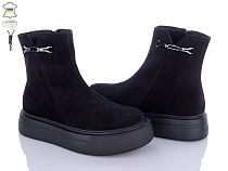 Ботинки Мрія 231 чорний замш в магазине Фонтан Обуви
