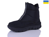 Ботинки Favorit 323 чорний чорна підошва в магазине Фонтан Обуви