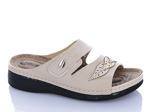 Шлепанцы Sali One 09-86 бежевий в магазине Фонтан Обуви