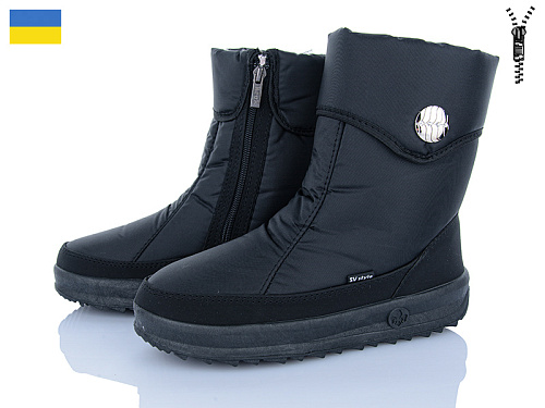 Дутики Favorit 702-3 чорний в магазине Фонтан Обуви