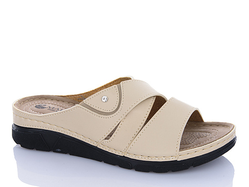 Шлепанцы Sali One 203-11 бежевий в магазине Фонтан Обуви