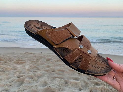 Шлепанцы Demur MKD405 camel в магазине Фонтан Обуви