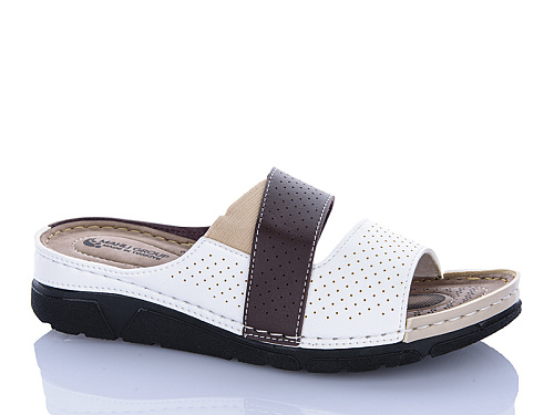 Шлепанцы Sali One 203-43 т.коричневий в магазине Фонтан Обуви