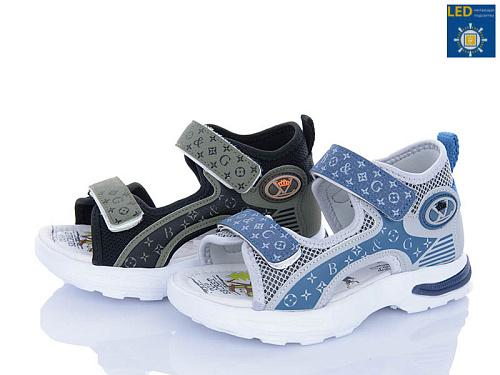 Босоножки Poni Kids 2630-4A mix LED в магазине Фонтан Обуви