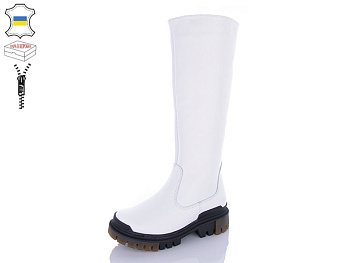 Сапоги Qq Shoes 703 білий в магазине Фонтан Обуви