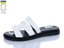 Шлепанцы Sali 88 білий чор-п.батал в магазине Фонтан Обуви