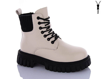 Ботинки Qq Shoes 5236 beige в магазине Фонтан Обуви