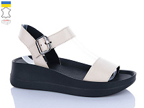 Босоножки Sali 1721 бежевий чор-п. в магазине Фонтан Обуви