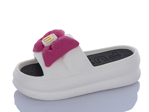 Шлепанцы Qq Shoes 2217 white в магазине Фонтан Обуви
