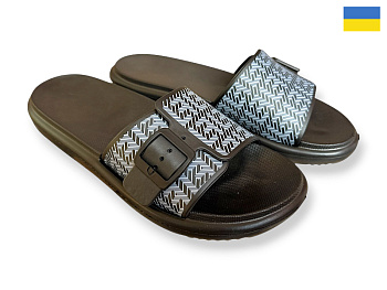 Шлепанцы Rai Shoes DS842 чорний в магазине Фонтан Обуви