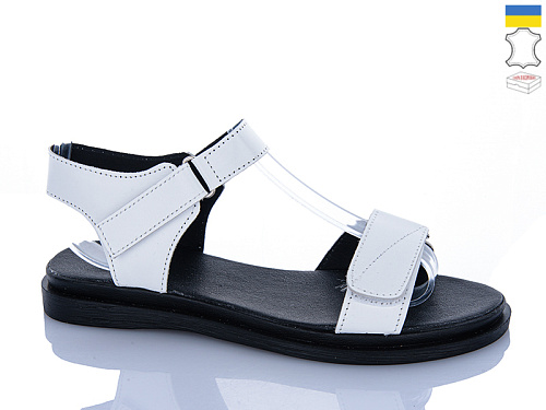 Босоножки Sali 13 білий чор-п. в магазине Фонтан Обуви