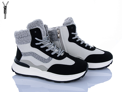 Ботинки Baolikang 8712 grey-black в магазине Фонтан Обуви