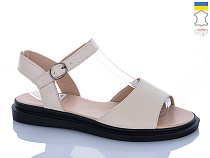 Босоножки Sali 508 бежевий к чор-п. в магазине Фонтан Обуви