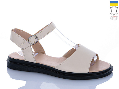 Босоножки Sali 508 бежевий к чор-п. в магазине Фонтан Обуви