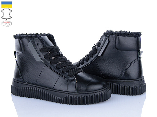 Ботинки Viscala 27405-1-1 чорний шкіра в магазине Фонтан Обуви