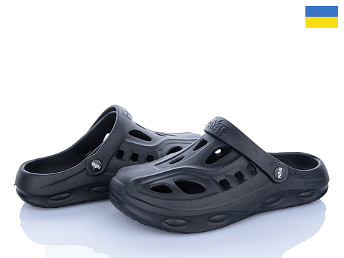 Кроксы Alex 123-KC2 чорний в магазине Фонтан Обуви