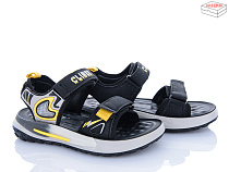 Босоножки Apawwa ZC2311-2 black-yellow в магазине Фонтан Обуви