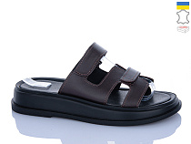 Шлепанцы Sali 9 коричневий к чор-п. в магазине Фонтан Обуви