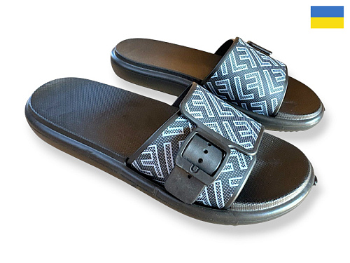 Шлепанцы Rai Shoes DS841 чорний в магазине Фонтан Обуви