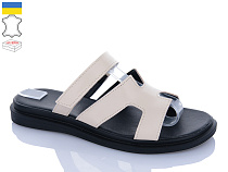 Шлепанцы Sali 1501-1 бежевий чор-п. в магазине Фонтан Обуви