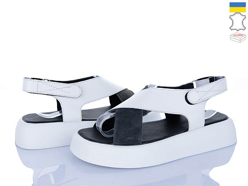 Босоножки Viscala 23211 шк.біл-сір-велюр в магазине Фонтан Обуви