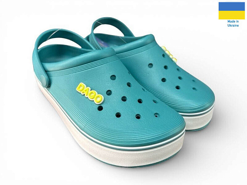 Кроксы Rai Shoes 419 аква в магазине Фонтан Обуви