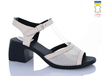 Босоножки Sali 1126 бежевий чор-п. в магазине Фонтан Обуви