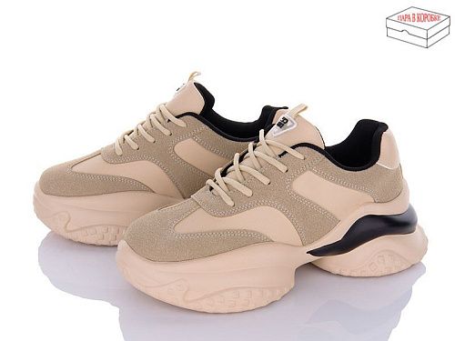 Кроссовки No Brand 8118 apricot-black в магазине Фонтан Обуви